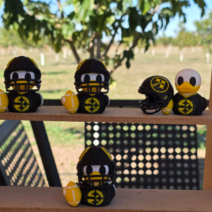 Pittsburgh Steelers Football Duck – 3D Printed Collector Figure | NFL Fan Gift, Desk Decor, Dashboard Mascot