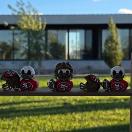 San Francisco 49ers Football Duck – 3D Printed Collector Figure | NFL Fan Gift, Desk Decor, Dashboard Mascot