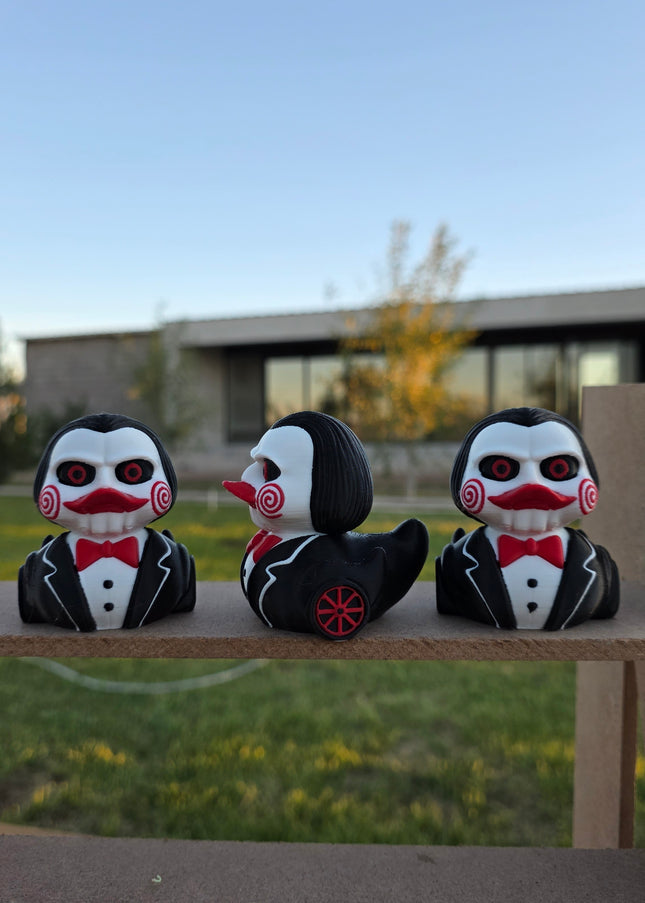 Billy the Puppet Duck – 3D Printed Horror Collectible 🪚🦆