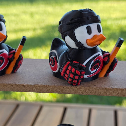 Carolina Hurricanes Hockey Duck – 3D Printed Collector Figure | NHL Fan Gift, Desk Decor, Dashboard Mascot