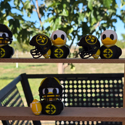 Pittsburgh Steelers Football Duck – 3D Printed Collector Figure | NFL Fan Gift, Desk Decor, Dashboard Mascot