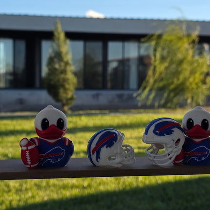 Buffalo Bills Football Duck – 3D Printed Collector Figure | NFL Fan Gift, Desk Decor, Dashboard Mascot