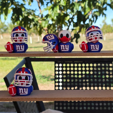 New York Giants Football Duck – 3D Printed Collector Figure | NFL Fan Gift, Desk Decor, Dashboard Mascot