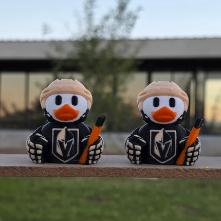 Vegas Golden Knights Hockey Duck – 3D Printed Collector Figure | NHL Fan Gift, Desk Decor, Dashboard Mascot