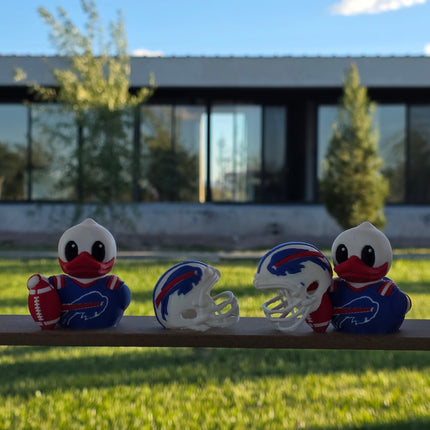 Buffalo Bills Football Duck – 3D Printed Collector Figure | NFL Fan Gift, Desk Decor, Dashboard Mascot