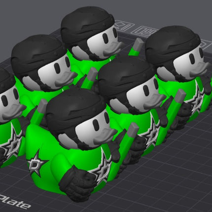 Dallas Stars Hockey Duck – 3D Printed Collector Figure | NHL Fan Gift, Desk Decor, Dashboard Mascot