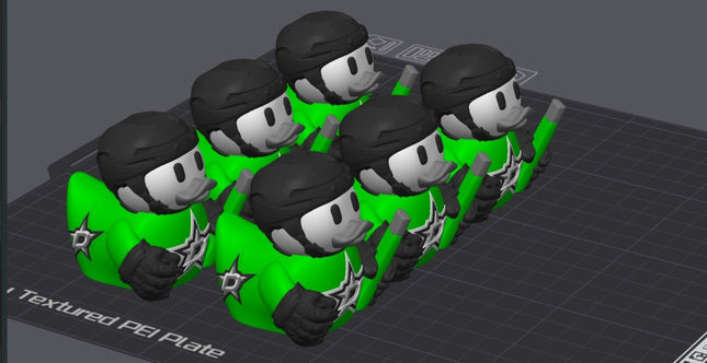 Dallas Stars Hockey Duck – 3D Printed Collector Figure | NHL Fan Gift, Desk Decor, Dashboard Mascot