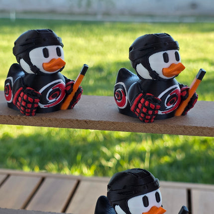 Carolina Hurricanes Hockey Duck – 3D Printed Collector Figure | NHL Fan Gift, Desk Decor, Dashboard Mascot