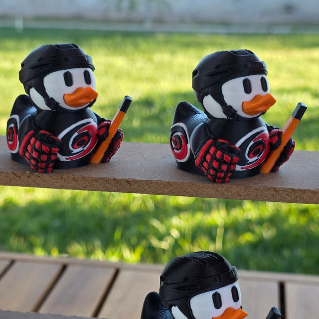 Carolina Hurricanes Hockey Duck – 3D Printed Collector Figure | NHL Fan Gift, Desk Decor, Dashboard Mascot
