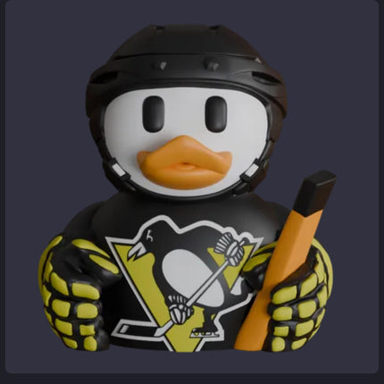 Pittsburgh Penguins Hockey Duck – 3D Printed Collector Figure | NHL Fan Gift & Desk Decor