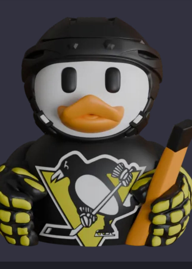 Pittsburgh Penguins Hockey Duck – 3D Printed Collector Figure | NHL Fan Gift & Desk Decor