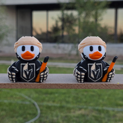 Vegas Golden Knights Hockey Duck – 3D Printed Collector Figure | NHL Fan Gift, Desk Decor, Dashboard Mascot