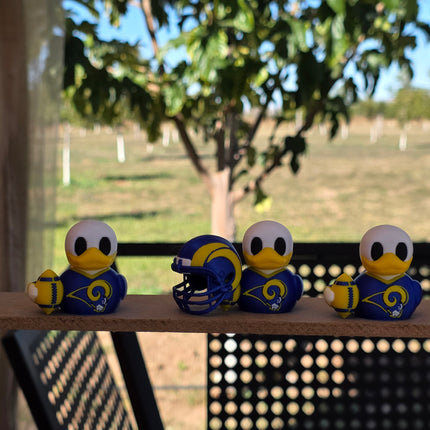 Los Angeles Rams Football Duck – 3D Printed Collector Figure | Rams Fan Gift