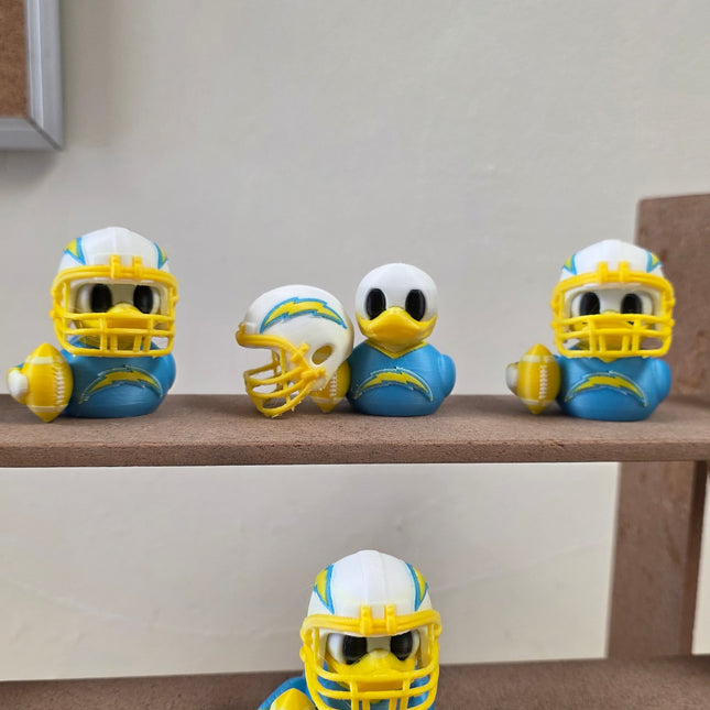 Los Angeles Chargers Duck – 3D Printed Collector Figure | NFL Fan Gift