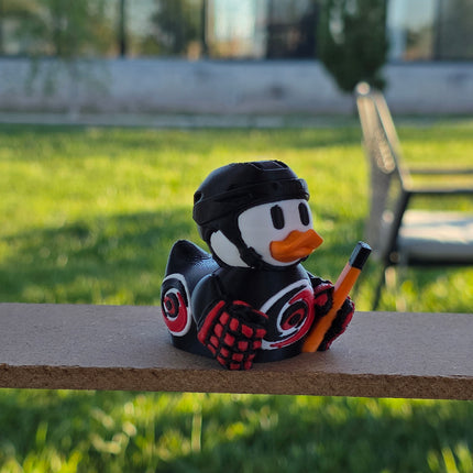 Carolina Hurricanes Hockey Duck – 3D Printed Collector Figure | NHL Fan Gift, Desk Decor, Dashboard Mascot