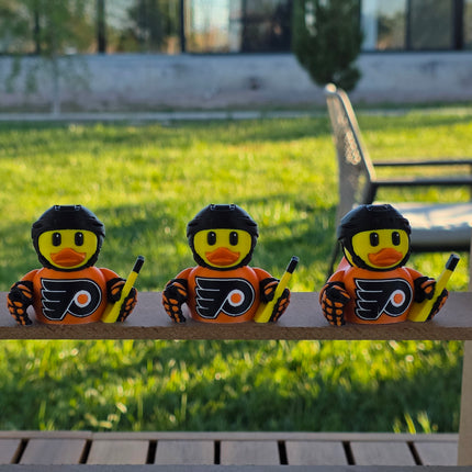 Philadelphia Flyers Hockey Duck – 3D Printed Collector Figure | NHL Fan Gift, Desk Decor, Dashboard Mascot