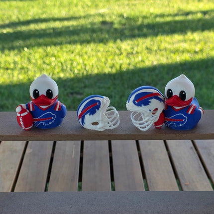 Buffalo Bills Football Duck – 3D Printed Collector Figure | NFL Fan Gift, Desk Decor, Dashboard Mascot