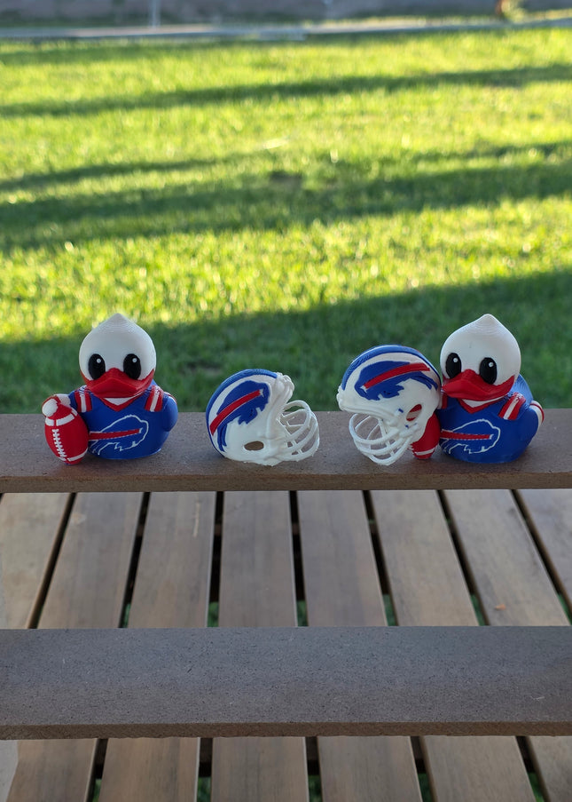 Buffalo Bills Football Duck – 3D Printed Collector Figure | NFL Fan Gift, Desk Decor, Dashboard Mascot