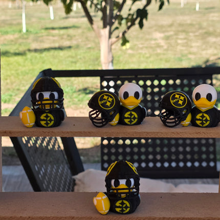 Pittsburgh Steelers Football Duck – 3D Printed Collector Figure | NFL Fan Gift, Desk Decor, Dashboard Mascot