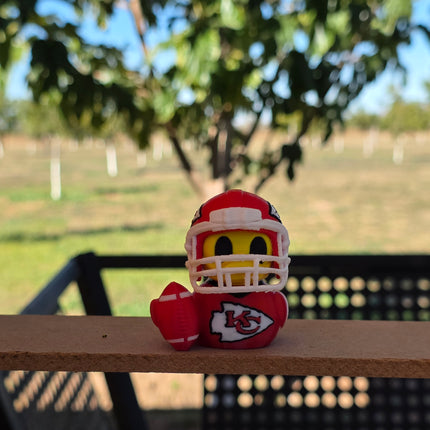 Kansas City Chiefs Football Duck – 3D Printed Collector Figure | Chiefs Fan Gift