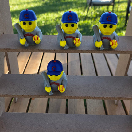 Chicago Cubs Baseball Duck – 3D Printed Collector Figure | MLB Fan Gift, Desk Decor, Dashboard Mascot