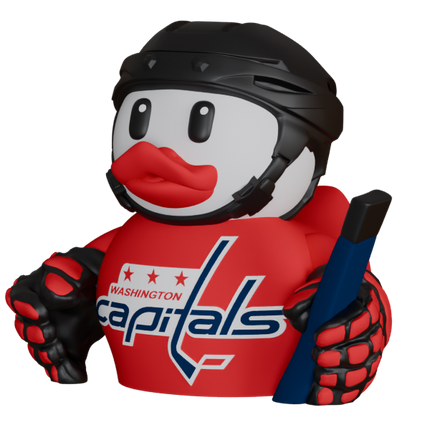 Washington Capitals Hockey Duck – 3D Printed NHL Fan Dashboard Duck | Capitals Fan Gift | Hockey Car Dashboard Decor
